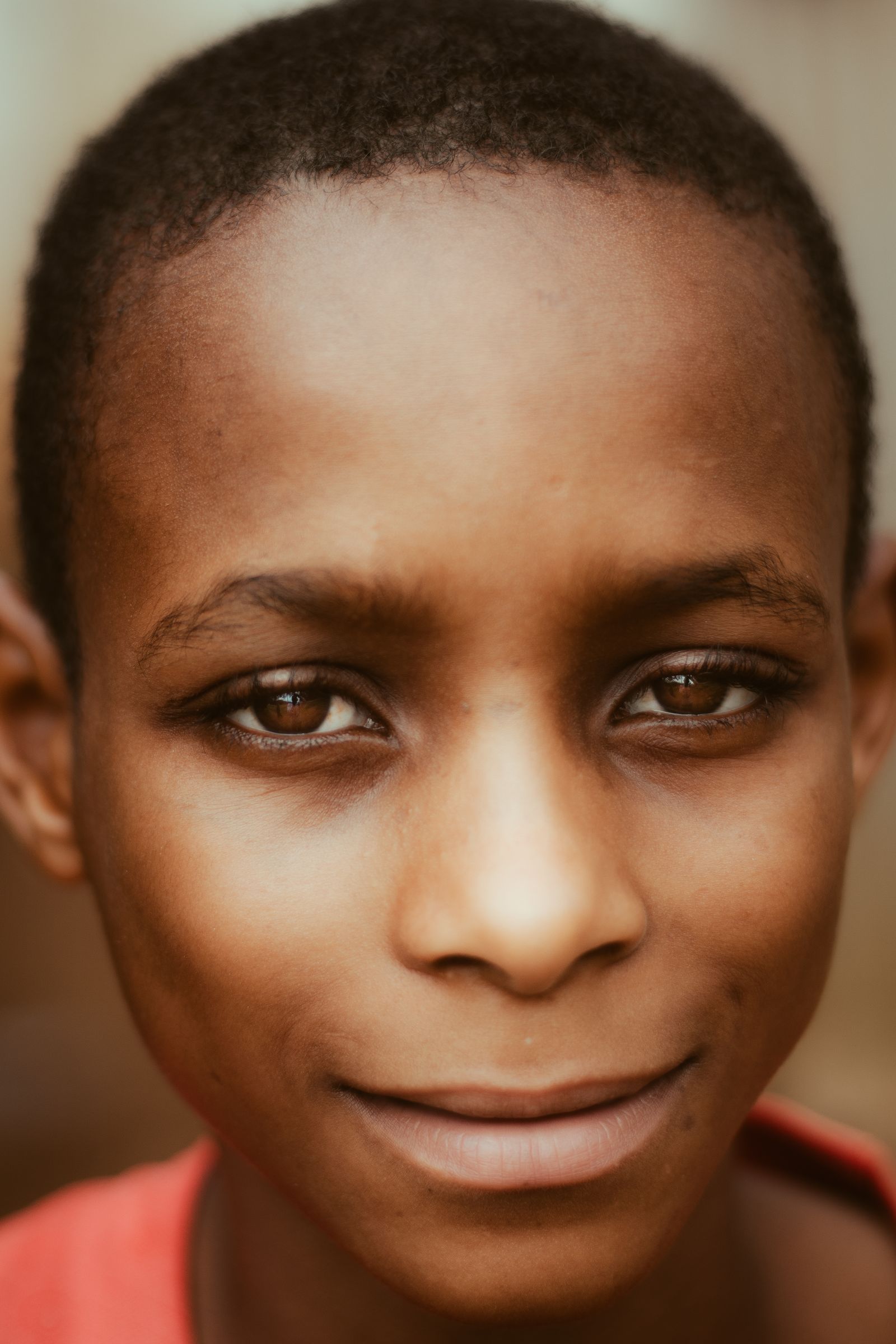 A child smiling